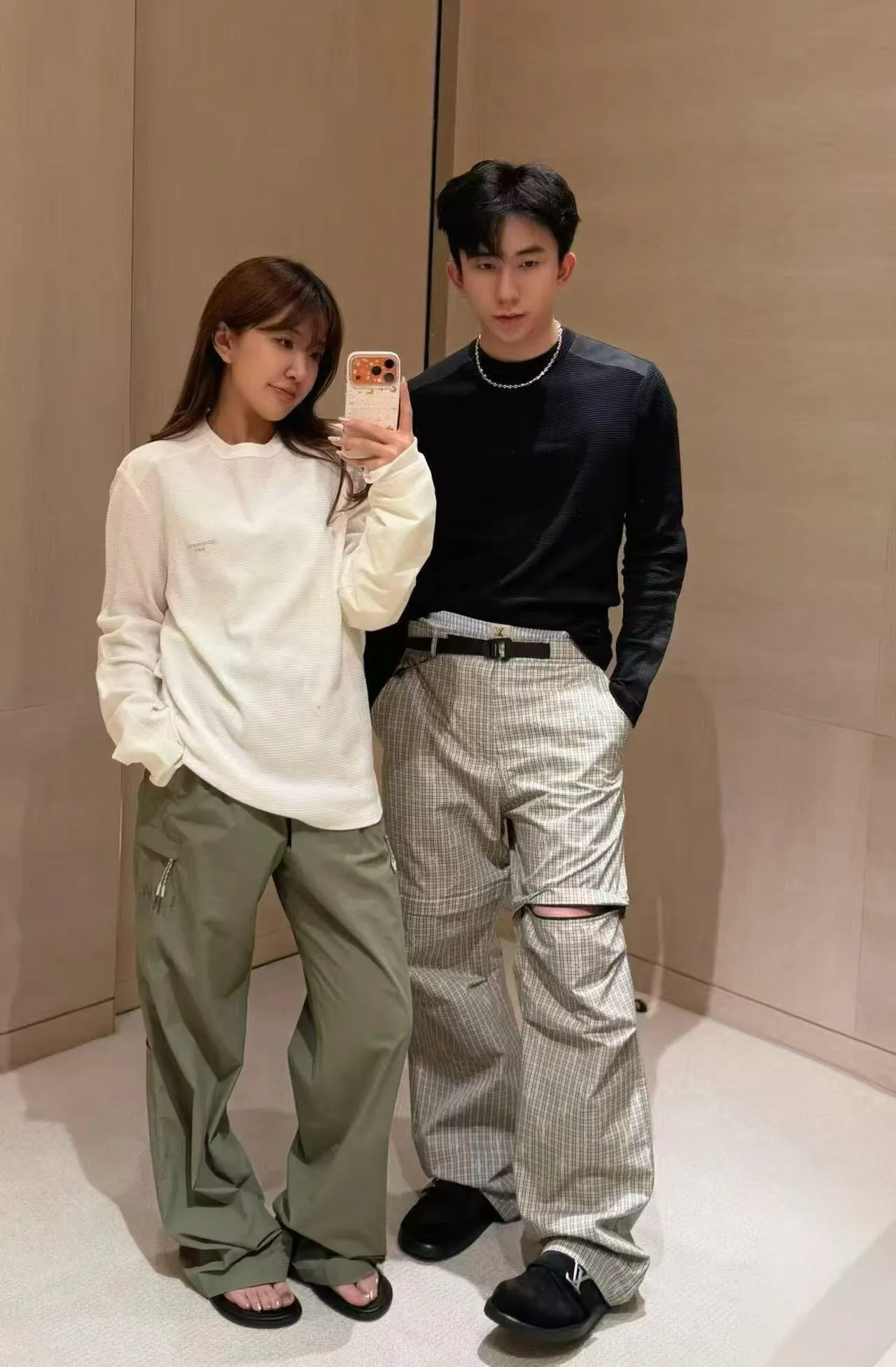 Louis Vuitton/Louis Vuitton plaid logo detachable trousers